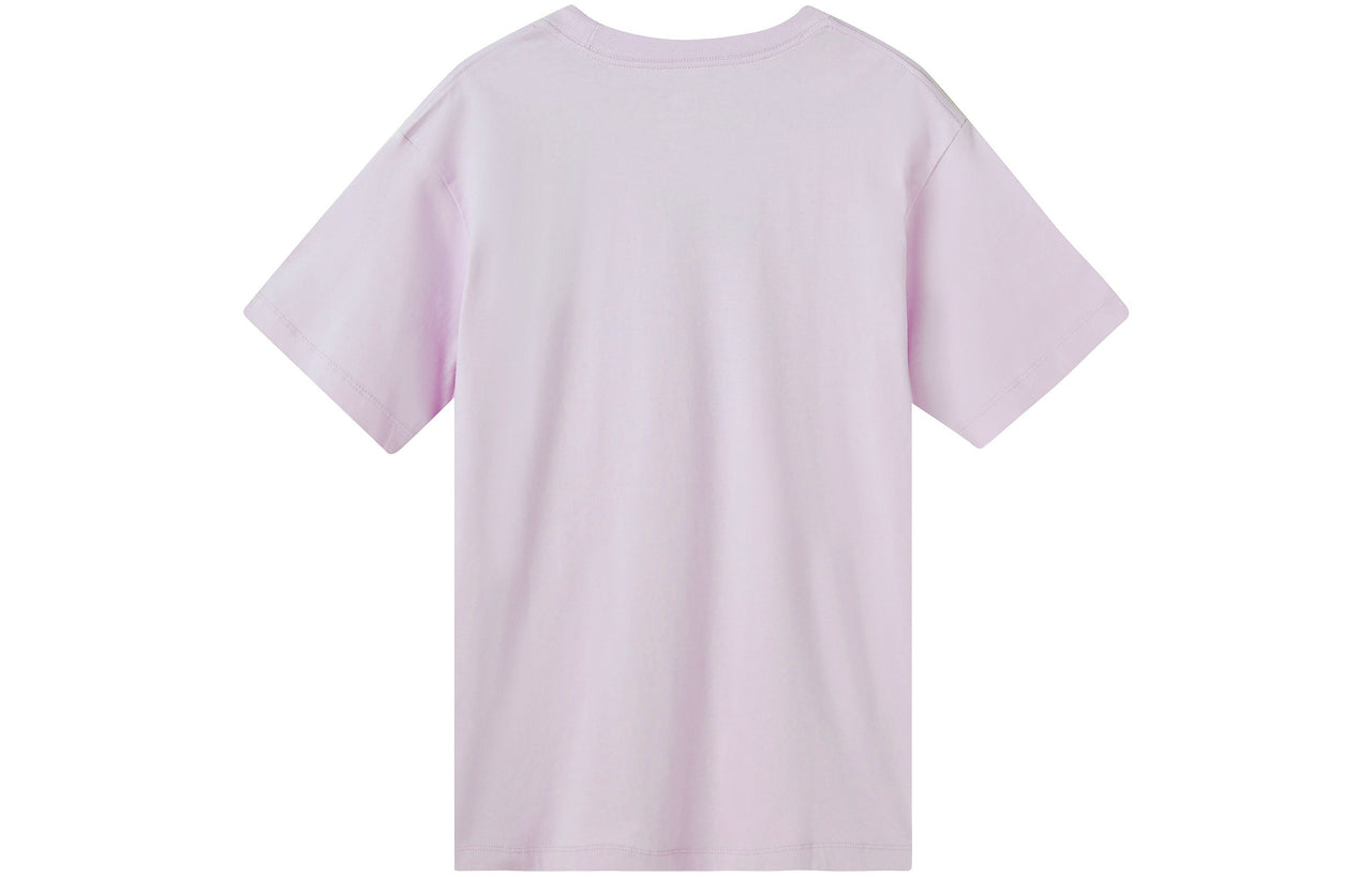 (WMNS) Nike Logo Plant Printing Casual Sports Round Neck Short Sleeve Pink Purple T-Shirt DN5887-530