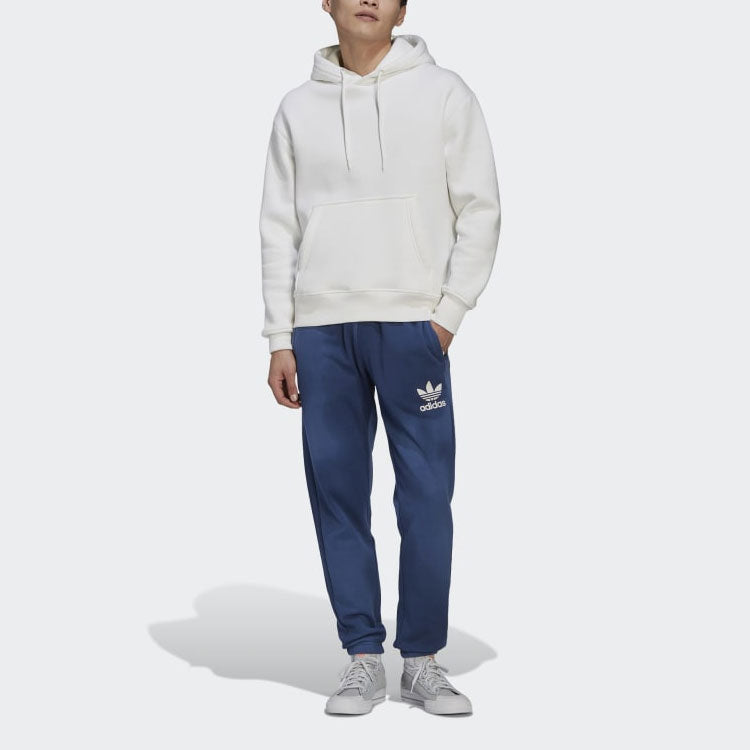 Men's adidas FW22 Logo Printing Solid Color Bundle Feet Sports Pants/Trousers/Joggers Blue HL9279