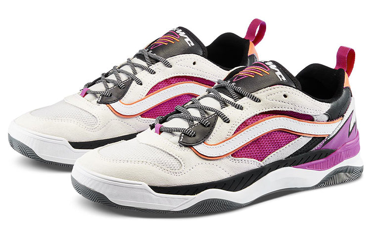 Vans Brux Wc Wear-resistant Non-Slip Retro Sports Shoe White Purple VN0A4BH4V8H