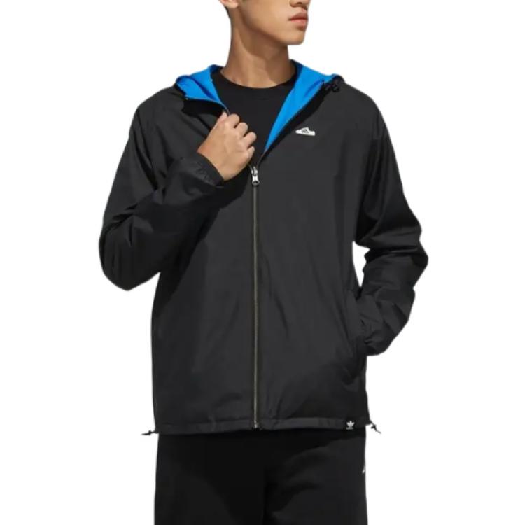 adidas originals Reversible Windbreaker Jacket 'Blue Bird Black' FK9978