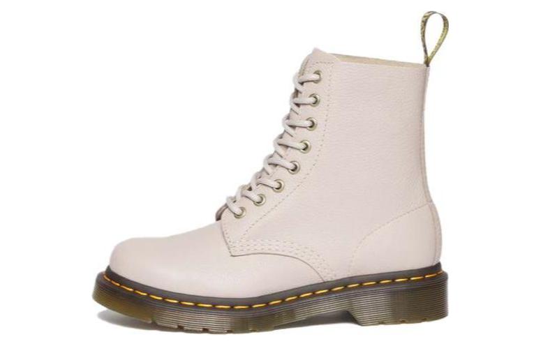 (WMNS) Dr. Martens 1460 Pascal Virginia Leather Lace Up Boots 'Vintage Taupe' 30920348