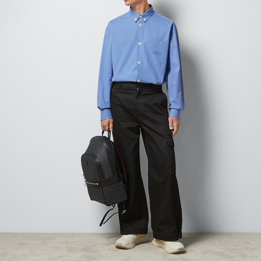 Gucci Cotton Shirt With Gucci Embroidery 'Blue' 770291-ZAPC5-4544