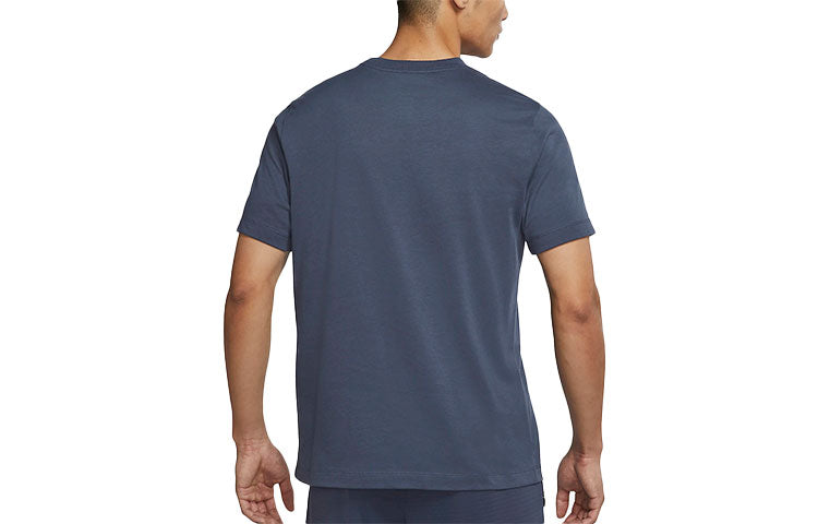 Nike Heritage Solid Color Alphabet Round Neck Casual Sports Short Sleeve Blue DM5440-437