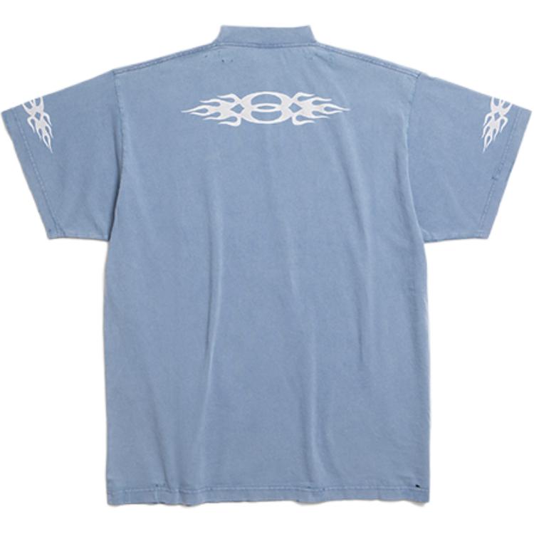 Balenciaga Burning Unity T-shirt Oversized 'Light Blue' 787349TQVW74164