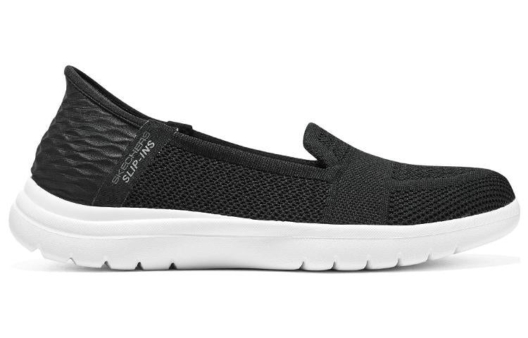 (WMNS) Skechers On-The-Go Flex-Serene Slip-Ins 'Black White' 136541-BKW