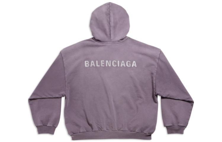 Balenciaga Back Hoodie 'Purple Grey' 767877TPVK25500