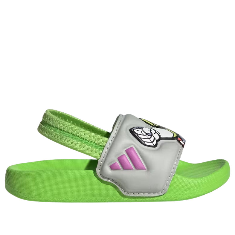 (TD) adidas x Pixar Toy Story Adilette Estrap Slides 'Semi Solar Green Purple Burst Grey Two' JQ4369