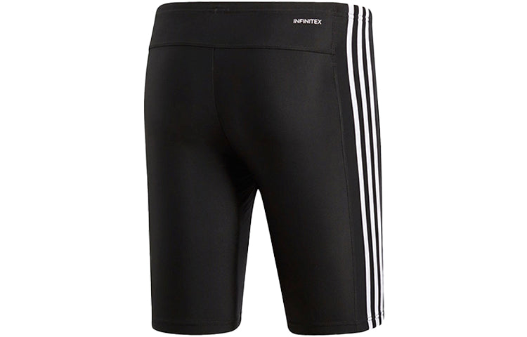adidas Infinitex Stripe Knee-Length Elastic Shorts Black BP9503