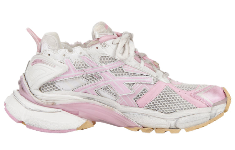 Balenciaga Runner Sneakers 'White Baby Pink Mesh and Nylon' 677403W3RB39059