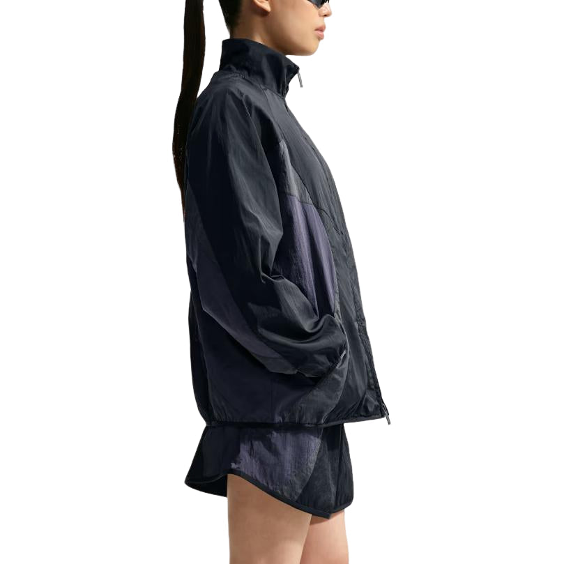 (WMNS) Nike Sportswear Oversized Track Jacket 'Black Gridiron Anthracite' IM8402-010