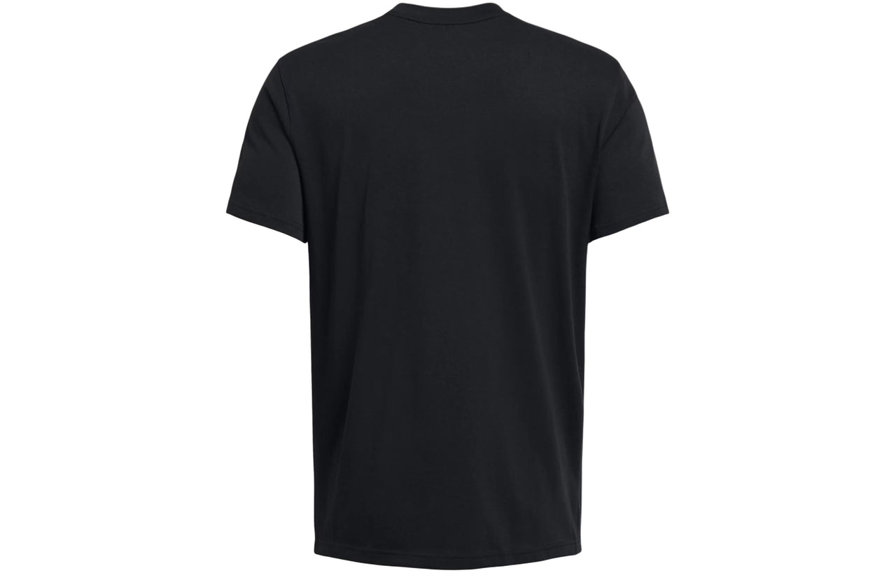 Under Armour Heavyweight Left Chest Logo Repeat T-shirt 'Black White' 1382904-001