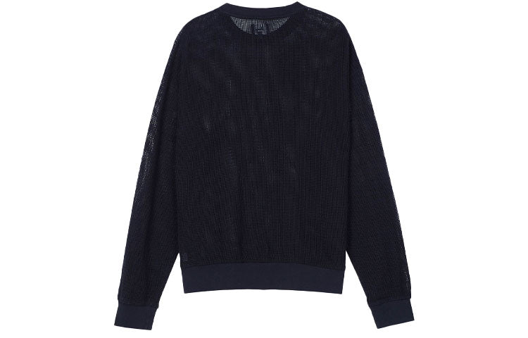 Stussy Pig. Dyed Cotton Mesh Crew 'Black' 1140210
