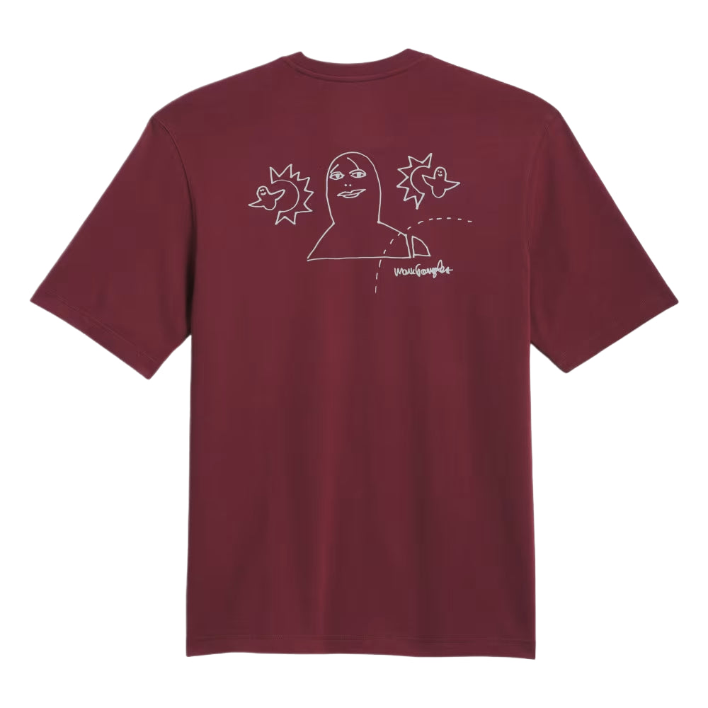 adidas Skateboarding x Mark Gonzales Not Amused T-Shirt 'Shadow Red Halo Silver' KQ6267