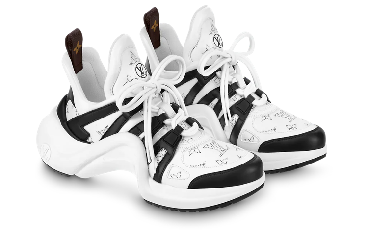 (WMNS) LOUIS VUITTON Archlight 1.0 Sneakers 'White Black with Hollow Monogram' 1AAM2W