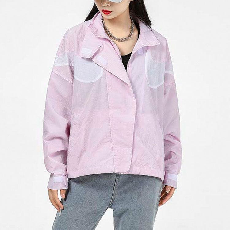 (WMNS) Nike AS W Nike Sportswear RPL SWSH WVN GX JKT Jacket Regal PINK DD5585-695