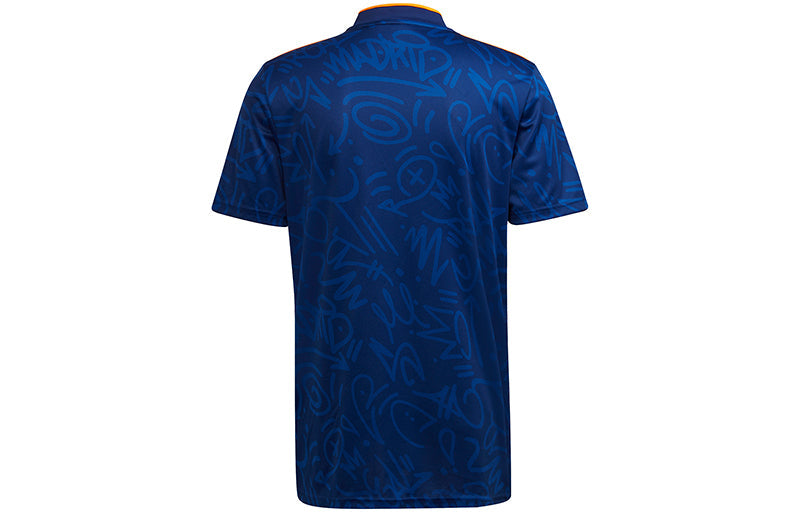 Men's adidas Training Sports Tournament Short Sleeve Soccer/Football Jersey SW Fan Edition Real Madrid Away Blue H40942