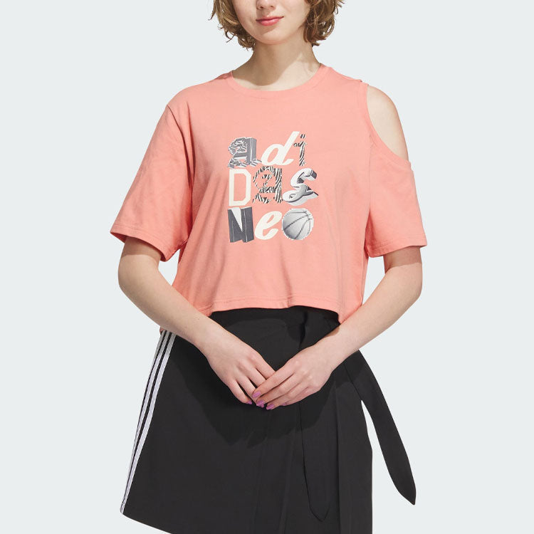 (WMNS) adidas Neo Graphic T-Shirts 'Pink' IK7671