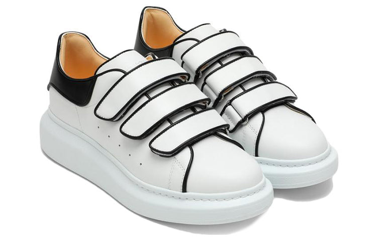 (WMNS) Alexander McQueen Oversize Sole Sneakers 'White Black' 721410WHJE59061