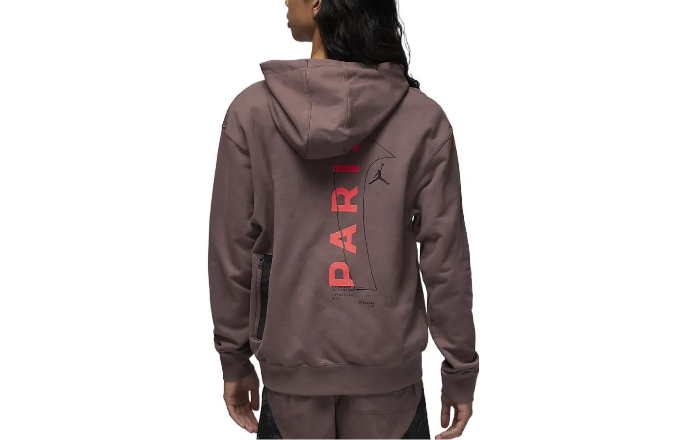 Air Jordan Paris Saint Germain Pullover Hoodie 'Plum Eclipse Bright Crimson' DM3097-291