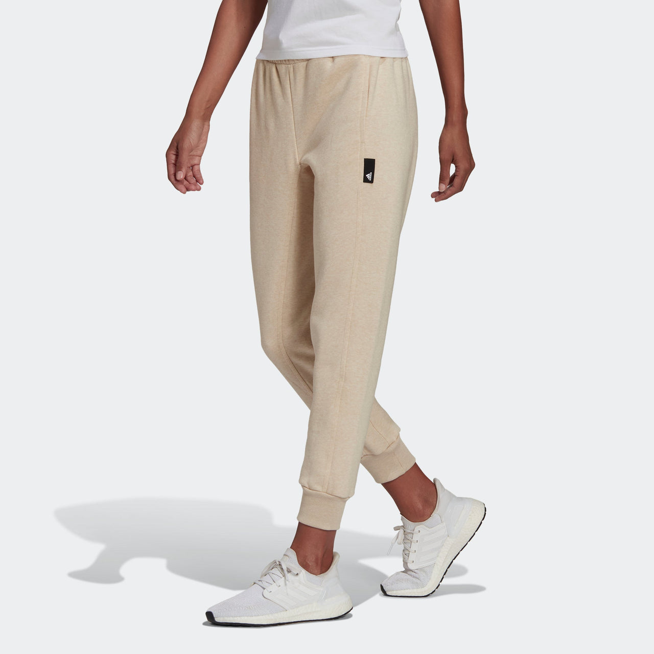 (WMNS) adidas Studio Lounge Sweatpants 'Beige' HE3097