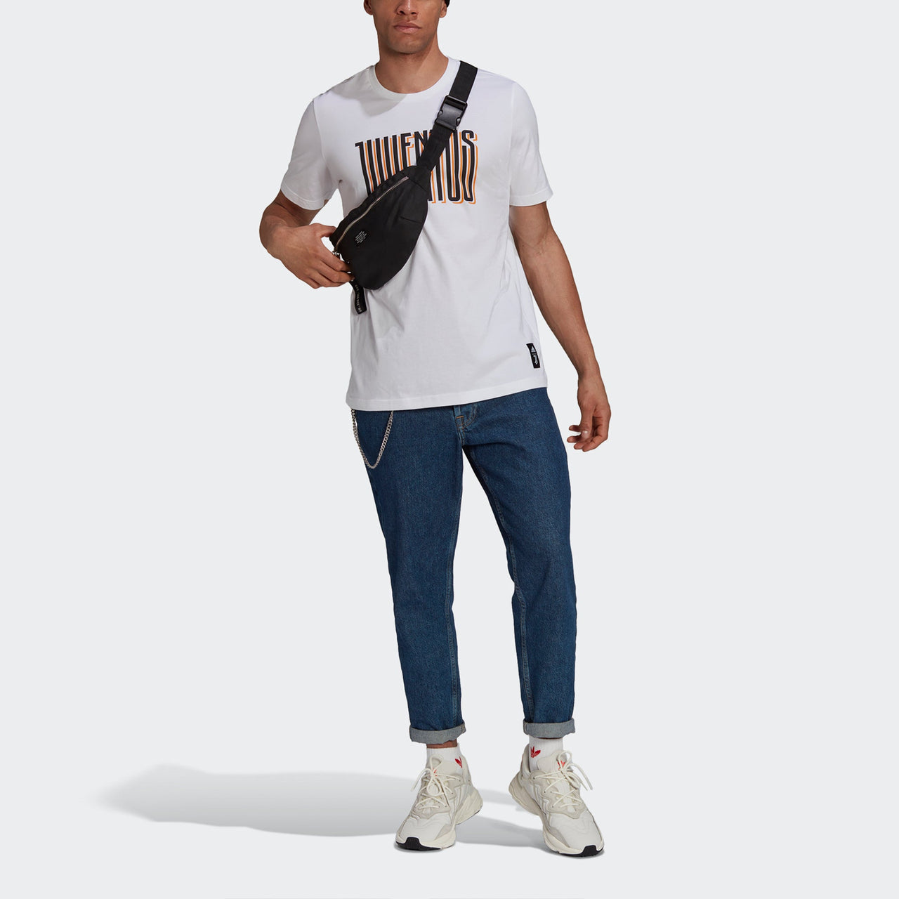 adidas Juve Str Tee Foot Ball Letter Printing Causual Sports Male White GR2921