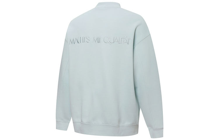 PUMA Mmq Crew Alphabet Embroidered Solid Color Knit Sports Couple Style Blue 534672-62