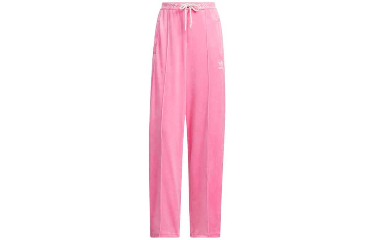 (WMNS) adidas Originals Velour SST Track Suit Pants Asia Sizing 'Pink' IX4230