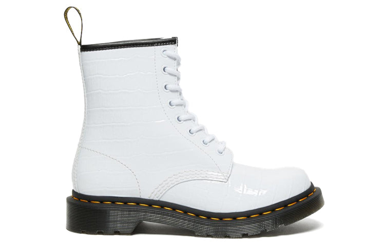 (WMNS) Dr. Martens 1460 Patent Croc Emboss Leather Boots 'White' 26855100