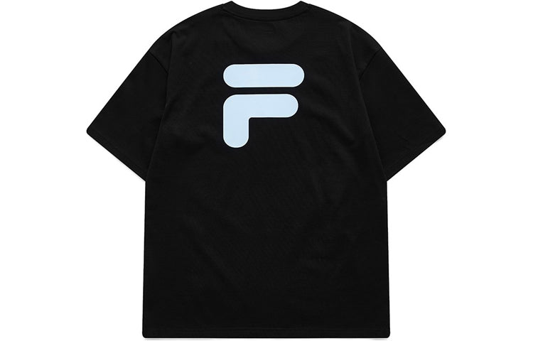 Fila FUSION Casual Sports Round Neck Short Sleeve Couple Style Black T11U126110F-BK