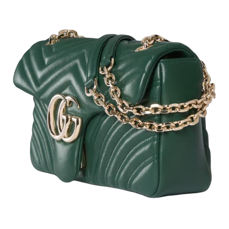 (WMNS) Gucci GG Marmont Medium Shoulder Bag 'Green' 837267-AAE38-3020