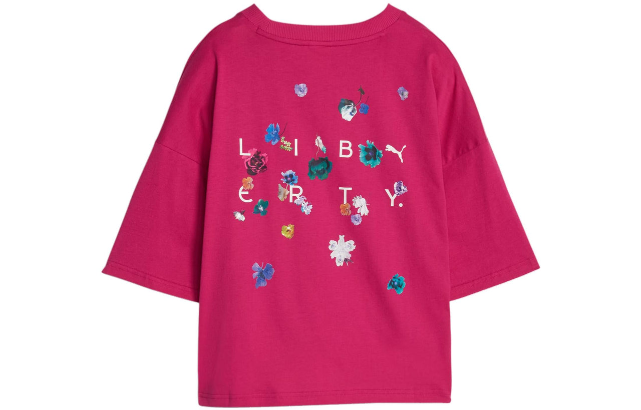 (WMNS) PUMA x LIBERTY Graphic T-shirt 'Pinktastic' 622207-26