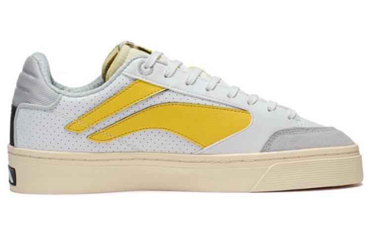 Li-Ning x Pablo Ientile Superwave 180 Lo Leather Skate Shoes 'White Yellow' AECT021-1