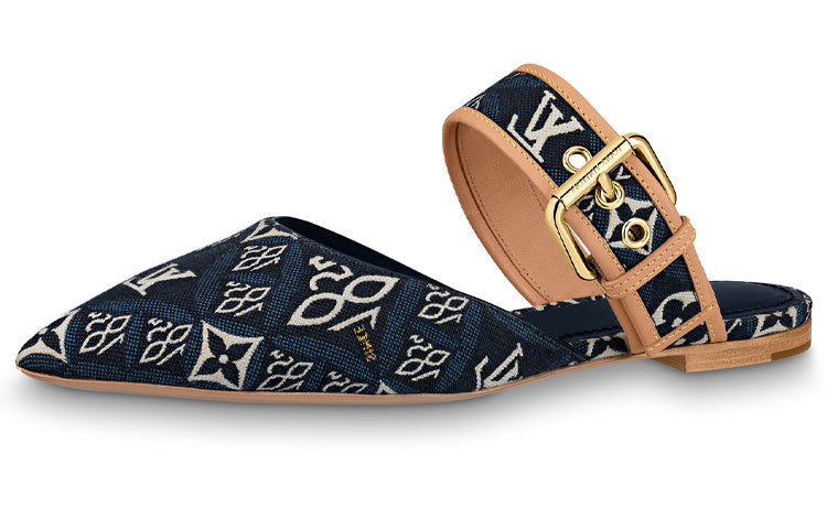 (WMNS) LOUIS VUITTON Since 1854 Sofia Flat Mules 'Navy' 1A8NWH