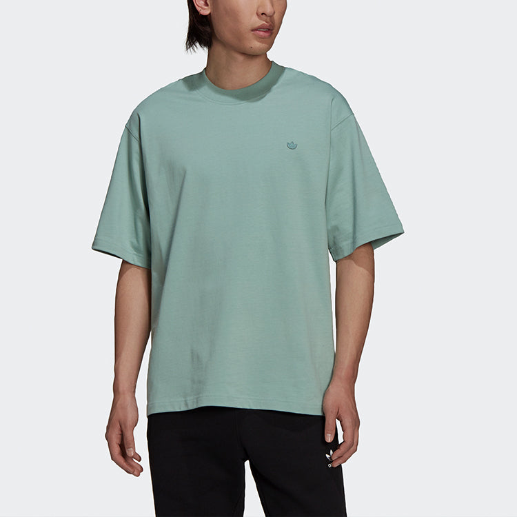 adidas originals Solid Color Sports Breathable Short Sleeve Couple Style Green HC8591