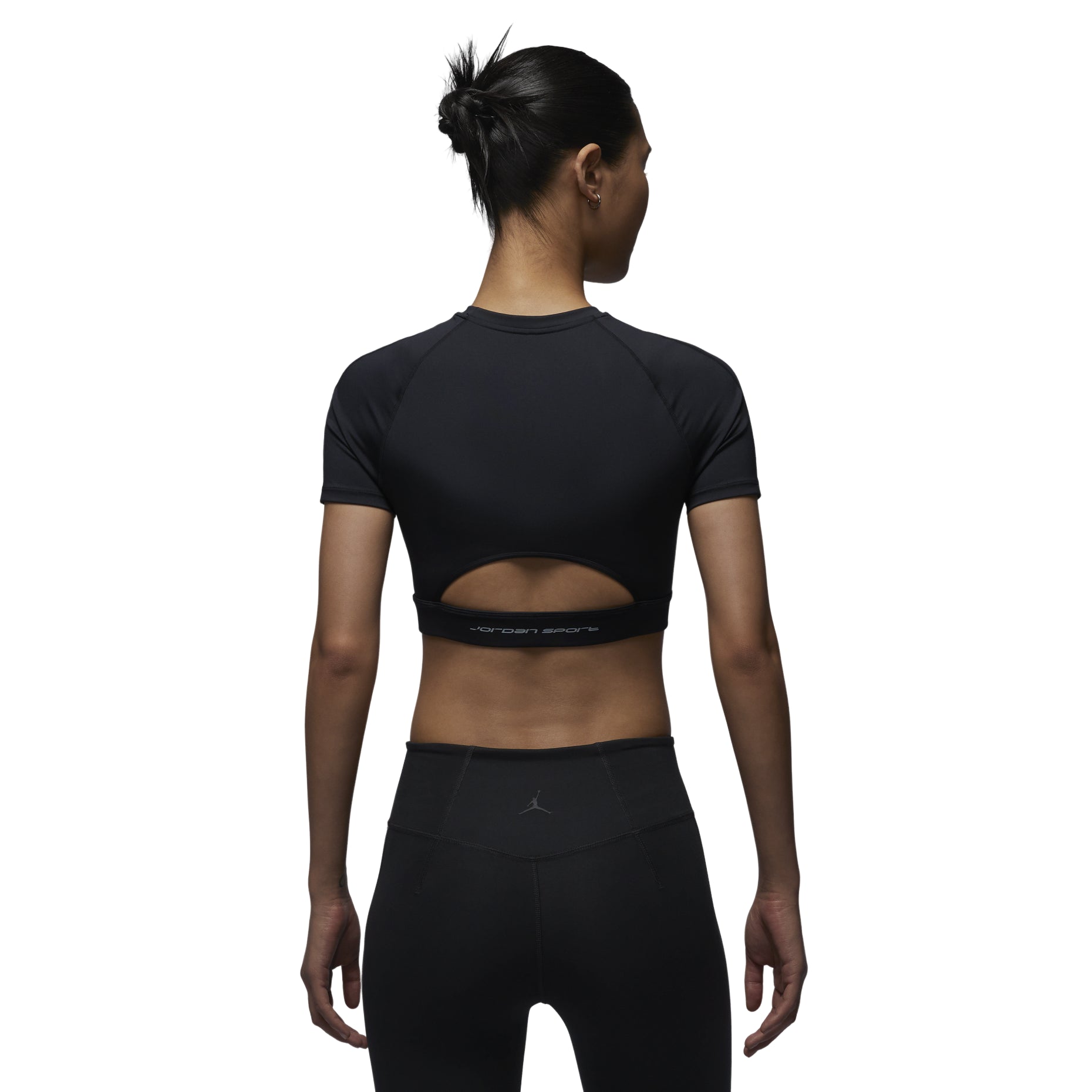 (WMNS) Air Jordan Sport Bodycon Performance T-shirt Asia Sizing 'Black' FV6928-010