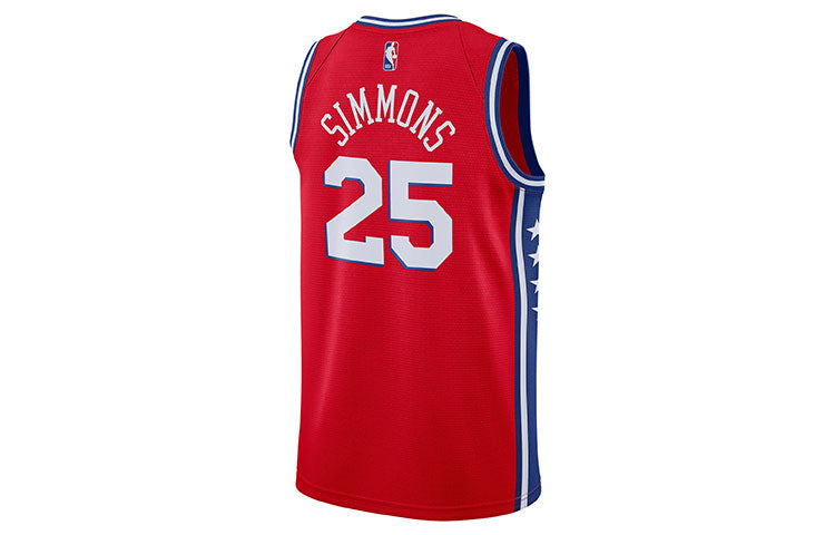 Air Jordan Basketball Vest Jersey SW Fan Edition 2020 Season Philadelphia 76ers Simmons 2 No. 5 Large Red CV9490-660