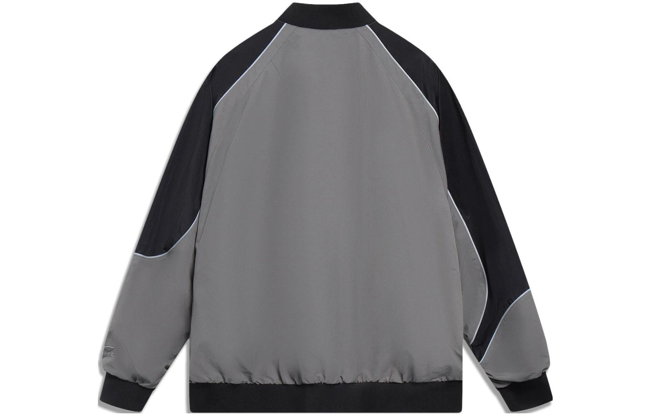 Li-Ning Counterflow Graphic Baseball Jacket 'Black Grey' AJDT505-2
