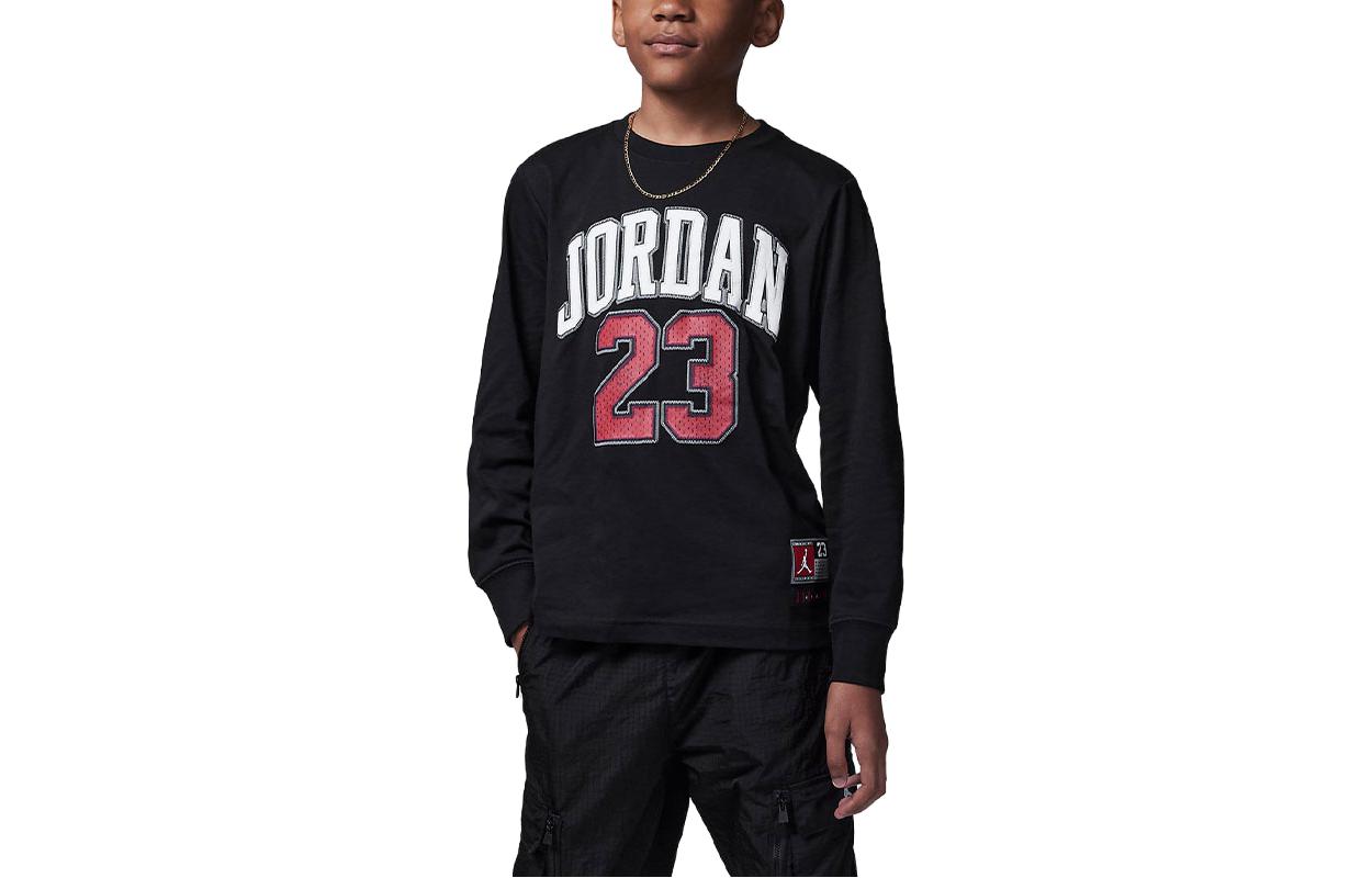 (PS) Air Jordan Junior Practice Flight Long Sleeve T-Shirt 'Black' FV2490-010