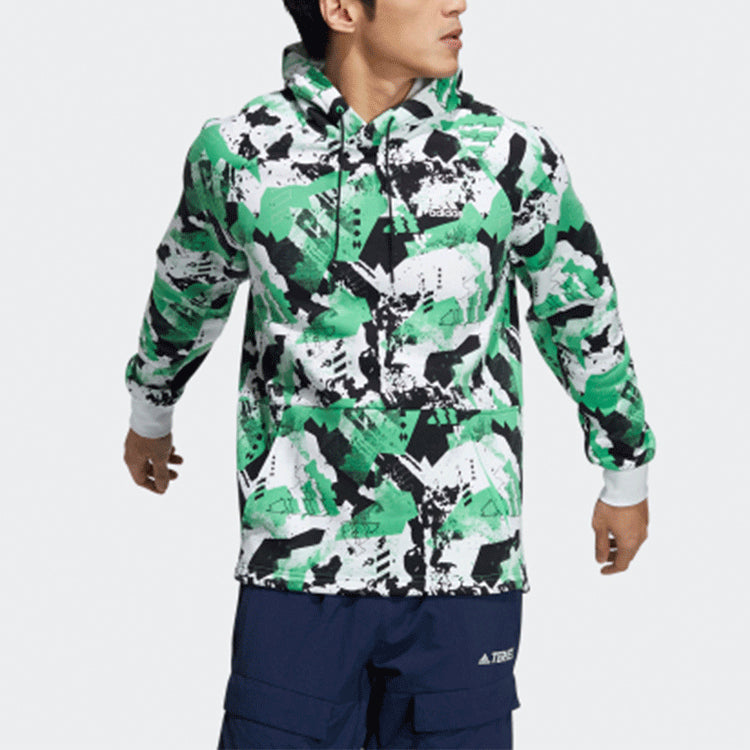 adidas Snw Gfx Hoody Funny Pattern Pullover Sports Couple Style Green H13810