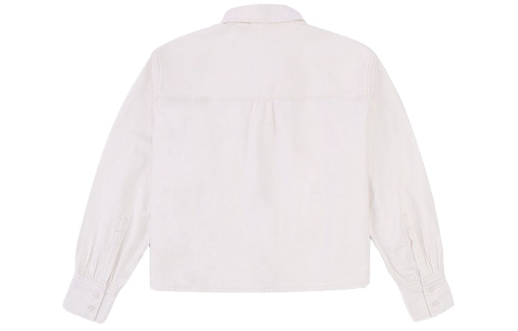 Levis lapel Short Casual Denim Shirt White 29431-0004