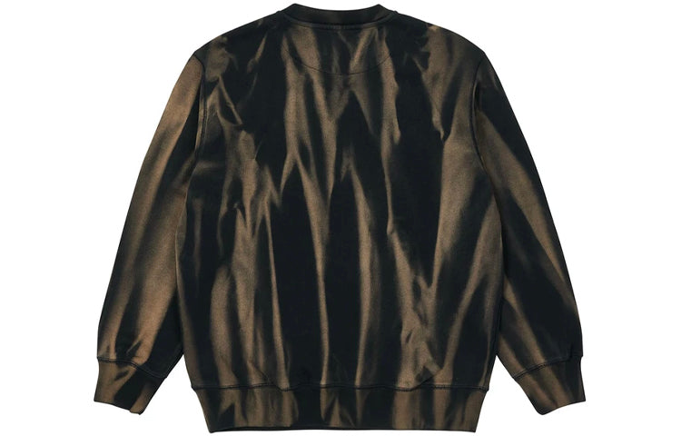 PALACE Unisex Tie Dye Round-Neck Letter Sweatshirt Black P20CS013