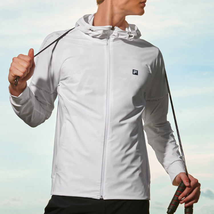 FILA ATHLETICS Knit Running Sports Jacket White A11M021502F-WT
