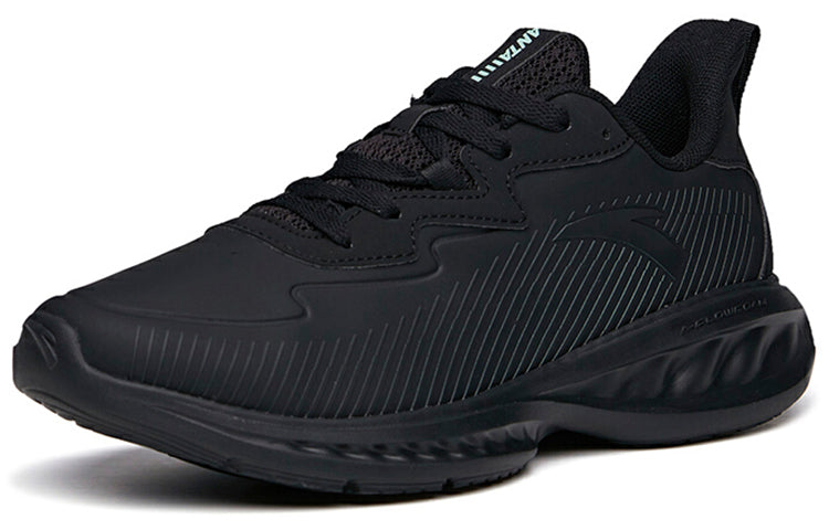 ANTA Running Series Sneakers Leather 'Pure Black' 112135568-10