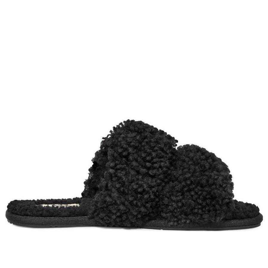 (WMNS) UGG Maxi Curly Scuffetta 'Black' 1130837-BLK