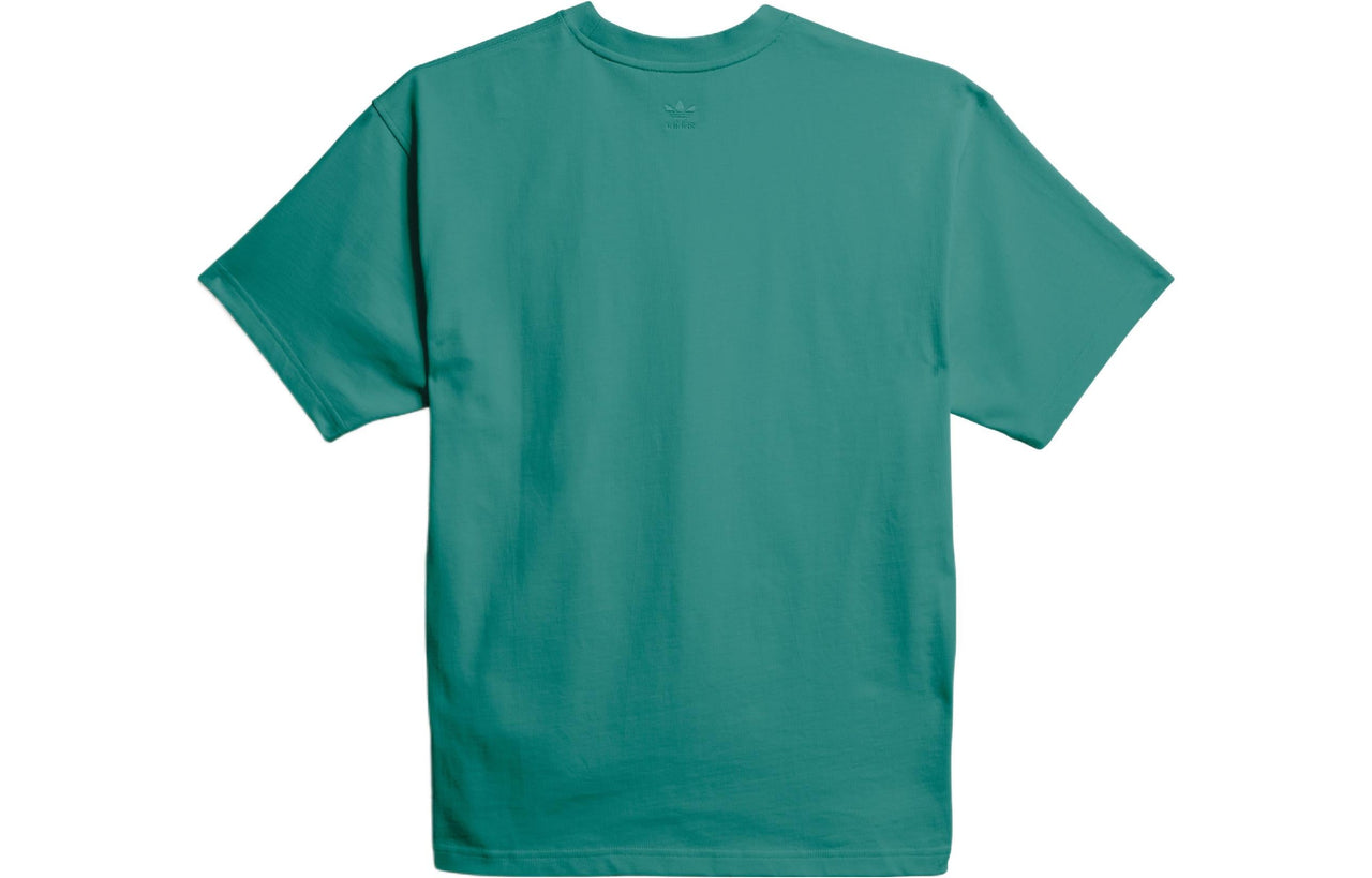 adidas x Crossover Solid Color Round Neck Pullover Short Sleeve Couple Style Green GM1955