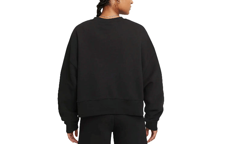 (WMNS) Nike Brand Logo Solid Color Round Neck Long Sleeves Hoodie Black DQ4506-010