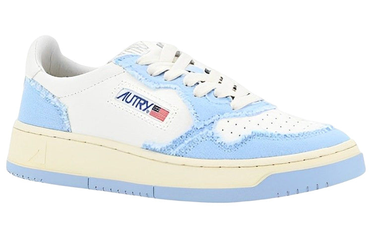 (WMNS) AUTRY Medalist Low Leather and Fabric 'White Baby Blue' AULW-CB04