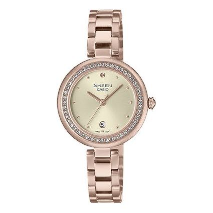 (WMNS) CASIO Analog 'Sapphire Crystal Rose Gold' SHE-4557CG-7AUPR