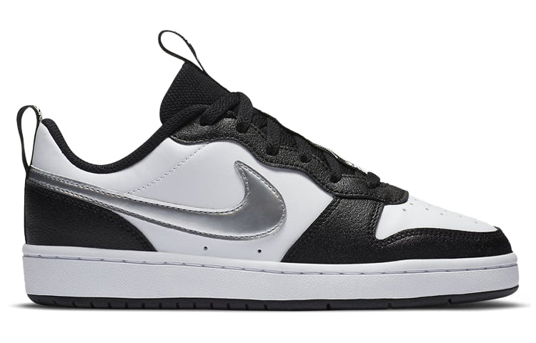 (GS) Nike Court Borough Low 2 'Black White Silver' CT3964-100
