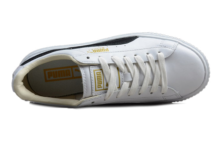 (WMNS) PUMA Basket Platform 'Black White' 364040-05
